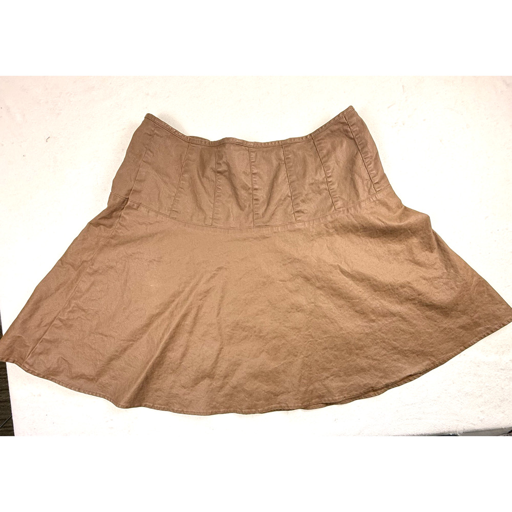 LRL Lauren Ralph Lauren mini Skirt size 14 brown full Y2K